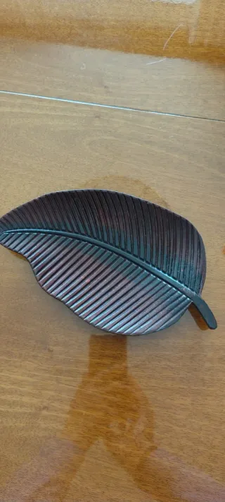 Vassoio Foglia Legno Decorativo