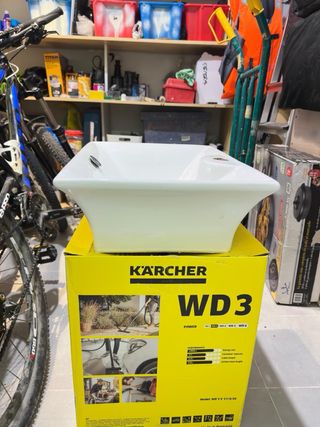 Lavabo de porcelana blanco