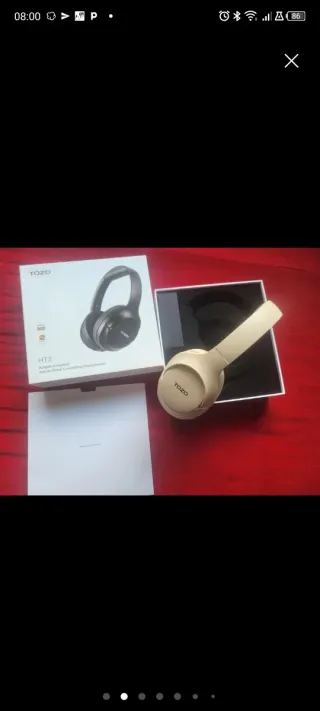TOZO HT2 Auriculares Beige y Negro