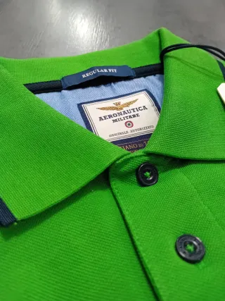 ✅️Polo Aeronautica Militare Uomo Tg S Verde