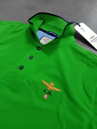 ✅️Polo Aeronautica Militare Uomo Tg S Verde