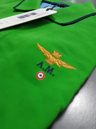 ✅️Polo Aeronautica Militare Uomo Tg S Verde