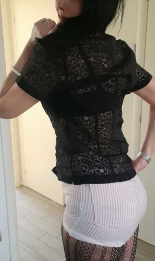 Camicia trasparente poliestere L
