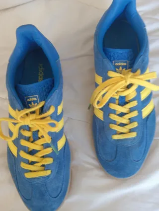 Zapatillas Adidas Gazelle Clásicas Azul/Amarillo