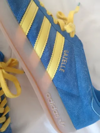 Zapatillas Adidas Gazelle Clásicas Azul/Amarillo