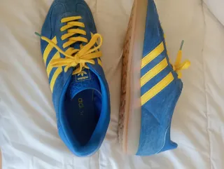 Zapatillas Adidas Gazelle Clásicas Azul/Amarillo