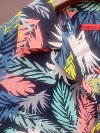 Camicia hawaiana L cotone Made in Italy