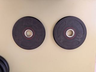 2 discos de caucho 2,5 kg