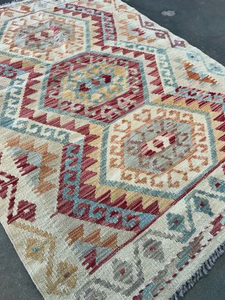 Alfombra Kilim Afganistán Hecha a Mano 146x105 cm