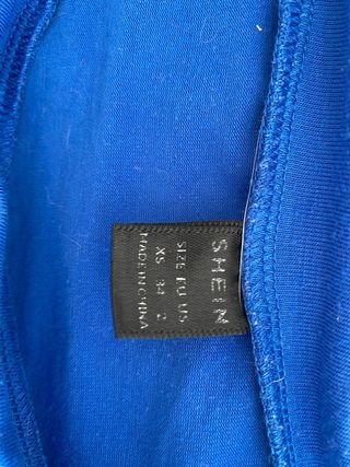 Camiseta oversize azul XS SHEIN