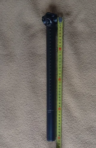 Tija sillín bicicleta negra tubo para asiento bici