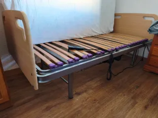 Cama articulada somier madera y metal(sin colchón)