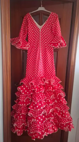 Traje Flamenca Joven Lunares Rojo