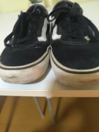 Zapatillas Vans lona negras y blancas