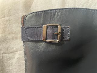 Botas piel/ante negras/azul mujer 39/40 Landos