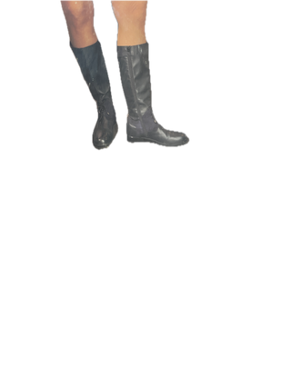 Botas piel/ante negras/azul mujer 39/40 Landos