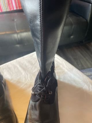 Botas piel/ante negras/azul mujer 39/40 Landos