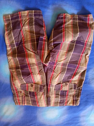 Pantalón corto Tommy Hilfiger cuadros morado