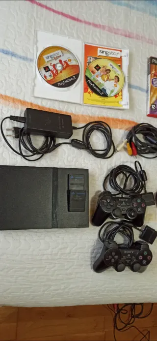 PlayStation 2 Slim Negra Completa
