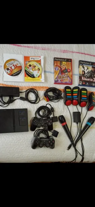 PlayStation 2 Slim Negra Completa