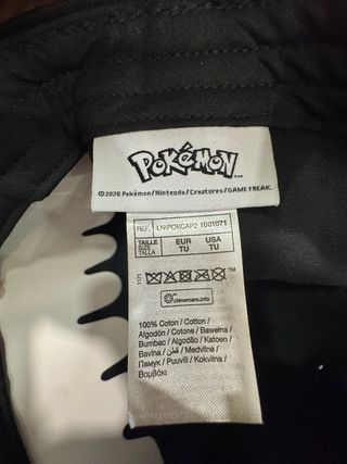 Gorra Pokémon Negra Bordada