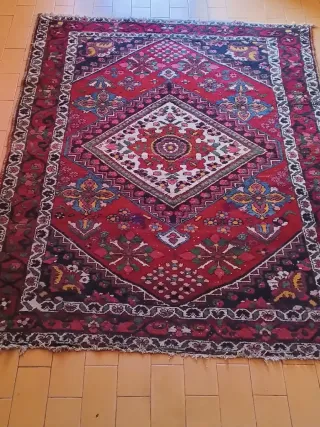 Tappeto orientale lavorato a mano  lana e cotone