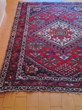 Tappeto orientale lavorato a mano  lana e cotone