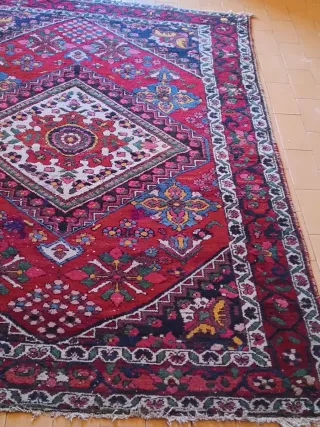 Tappeto orientale lavorato a mano  lana e cotone