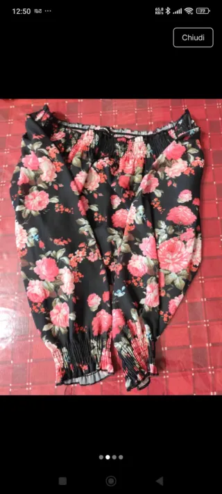 Tally Weijl Top Off Shoulder Floreale Nero M