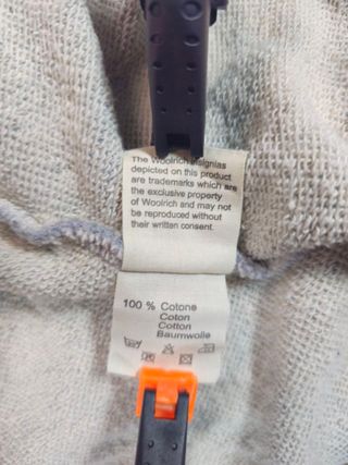 Felpa Woolrich Zip Grigio Rossa M