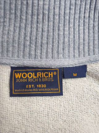 Felpa Woolrich Zip Grigio Rossa M