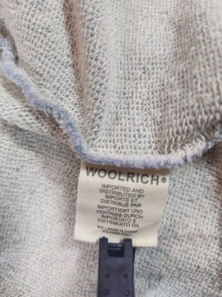 Felpa Woolrich Zip Grigio Rossa M