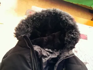 Cazadora Supply Demand Negra con Capucha