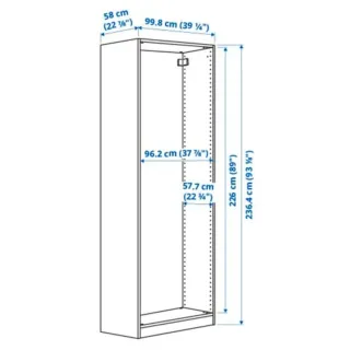 Armario IKEA PAX 2m puertas correderas cristal