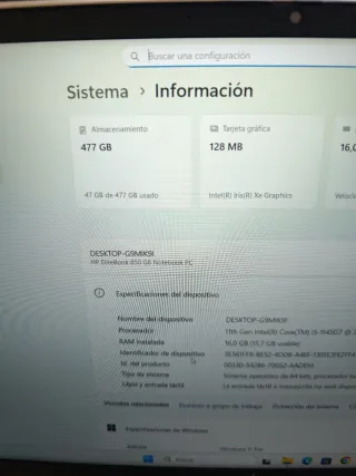 Portátil HP 850 G8 Plata