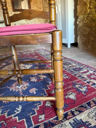 Lote sillas madera maciza 1950