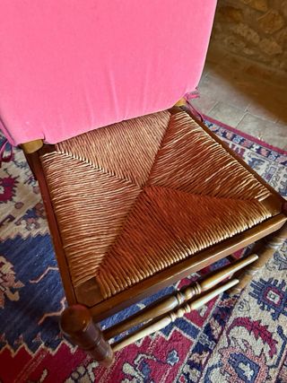 Lote sillas madera maciza 1950