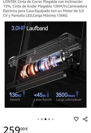 Cinta de Correr Plegable LONTEK 12KM/H