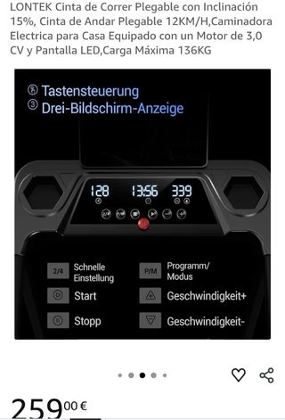 Cinta de Correr Plegable LONTEK 12KM/H