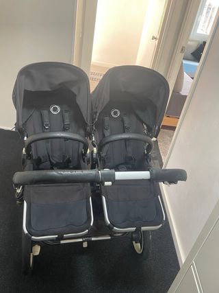 Carrito gemelar Bugaboo marrón