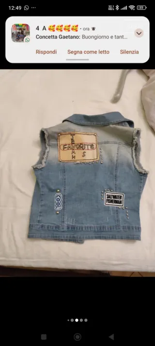 Gilet in jeans per bambina