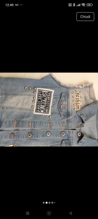 Gilet in jeans per bambina