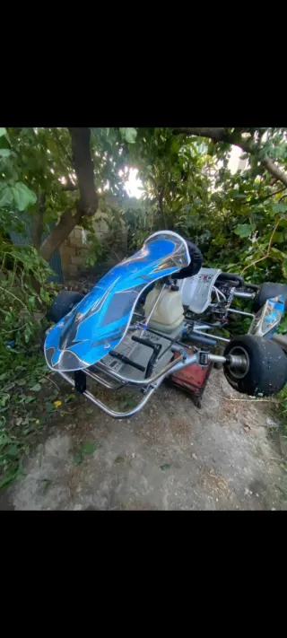 Kart de competición azul