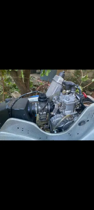 Kart de competición azul