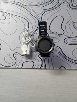 Reloj Deportivo Negro y Plateado