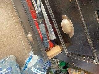 Mueble Almacenaje Madera Negro Cajones