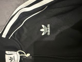Felpa Adidas nera zip taglia S