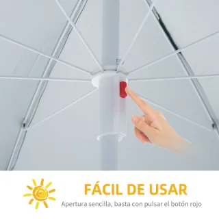 Parasol Terraza con Panel Lateral Ø220