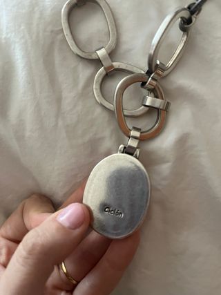 Colgante Ciclon Plata y Beige