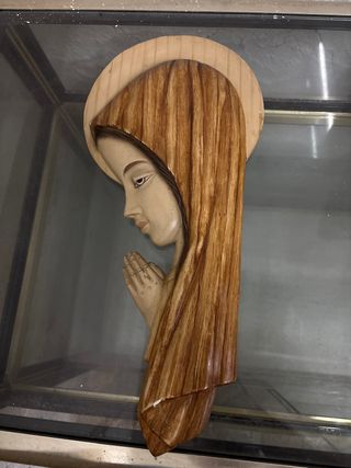 Figura Virgen Orando Madera